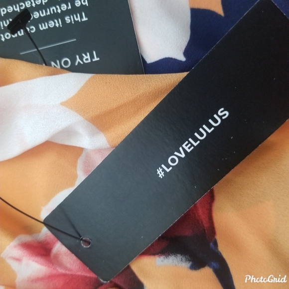 NEW LULU'S Floral print Tie-back wide-open jum… - Picture 4 of 14